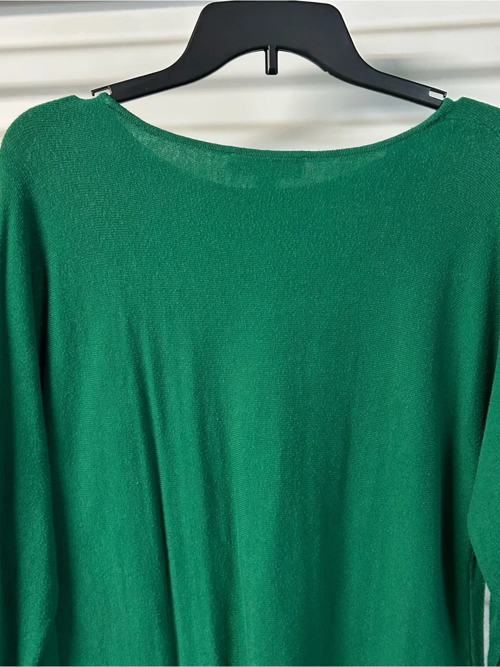 Michael Kors Emerald Green Long Sleeve Crew Neck Top
